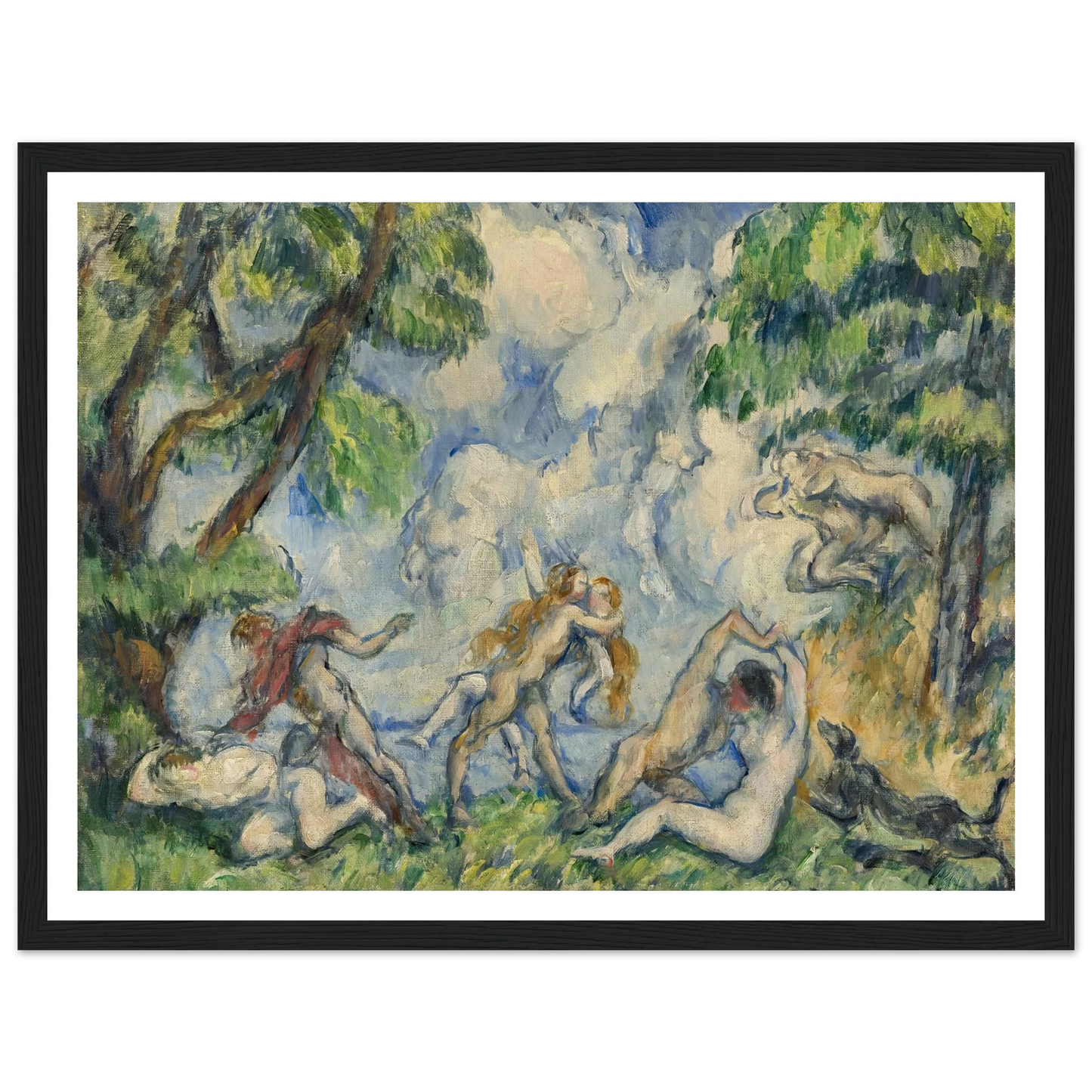 The Battle of Love (c. 1880) Art Print | Paul Cezanne - Framed Poster - 30x40 cm / 12x16″ - Black frame