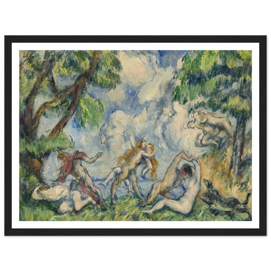 The Battle of Love (c. 1880) Art Print | Paul Cezanne - Framed Poster - 30x40 cm / 12x16″ - Black frame