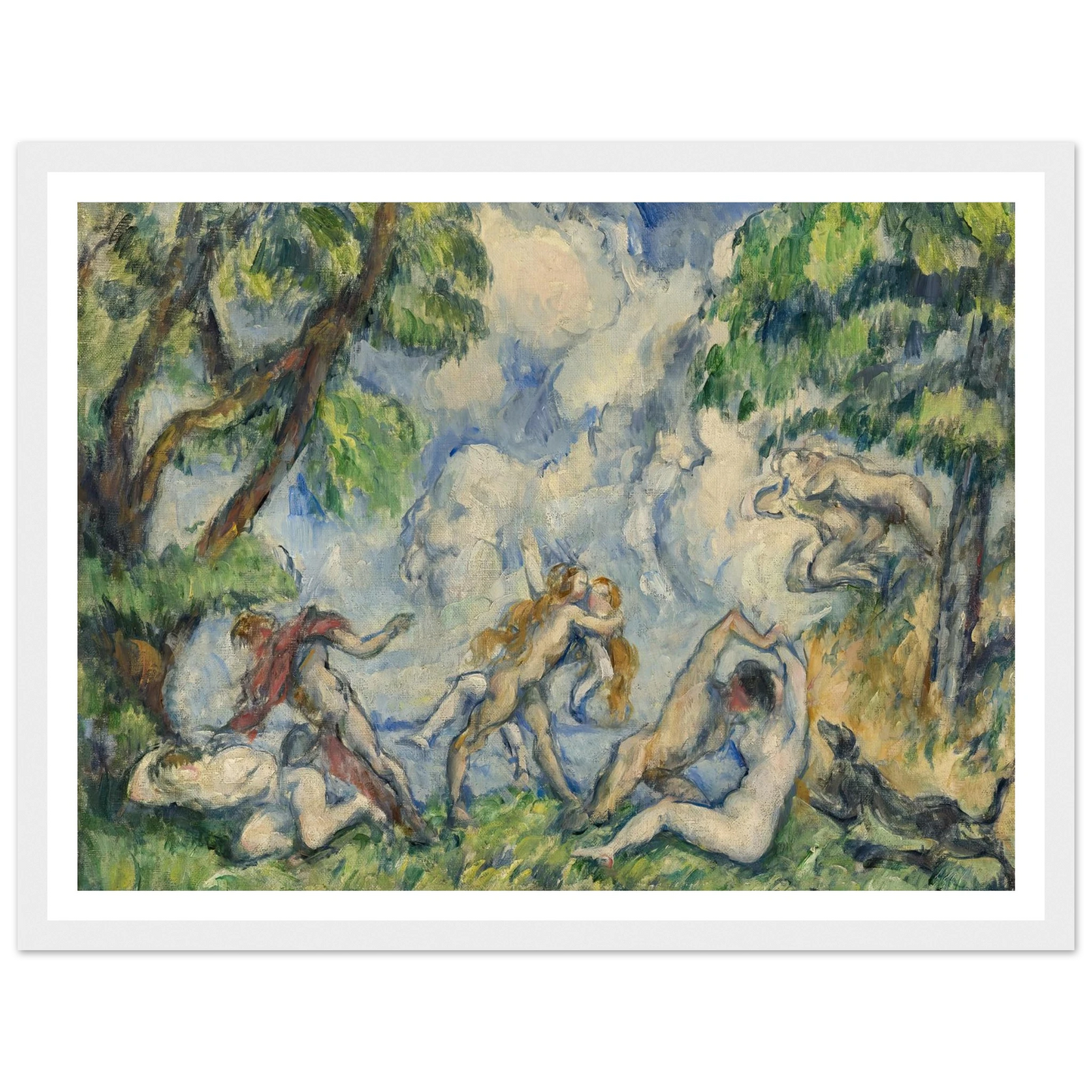 The Battle of Love (c. 1880) Art Print | Paul Cezanne - Framed Poster - 30x40 cm / 12x16″ - Black frame