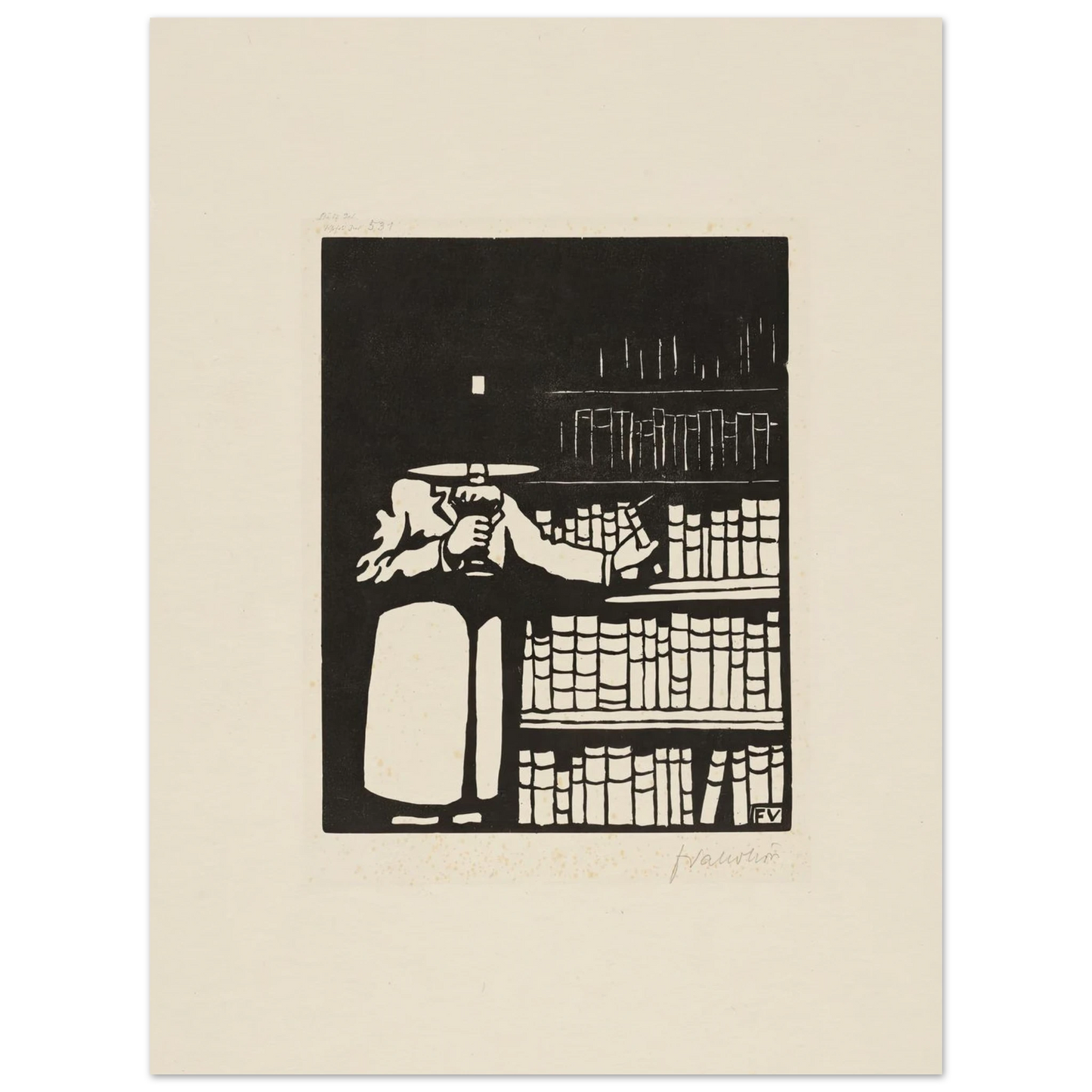 The Bibliophile (1911) Art Print | Felix Vallotton - Framed Poster - 30x40 cm / 12x16″ - Black frame