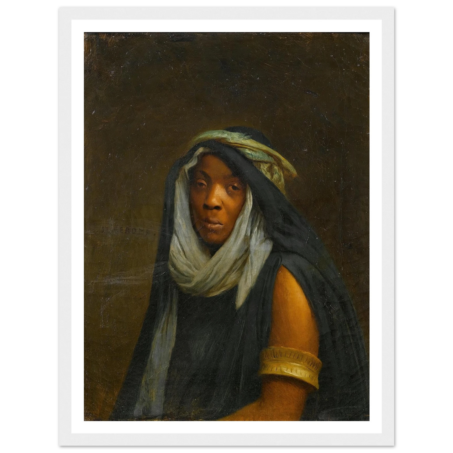 The black servant girl Art Print | Jean Leon Gerome - Framed Poster - 30x40 cm / 12x16″ - Black frame