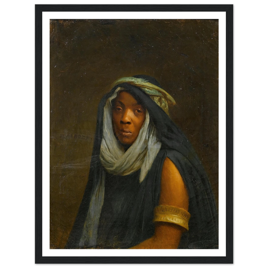 The black servant girl Art Print | Jean Leon Gerome - Framed Poster - 30x40 cm / 12x16″ - Black frame