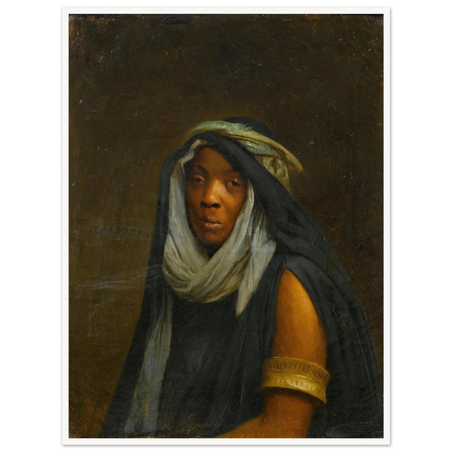 The black servant girl Art Print | Jean Leon Gerome - Framed Poster - 30x40 cm / 12x16″ - Black frame