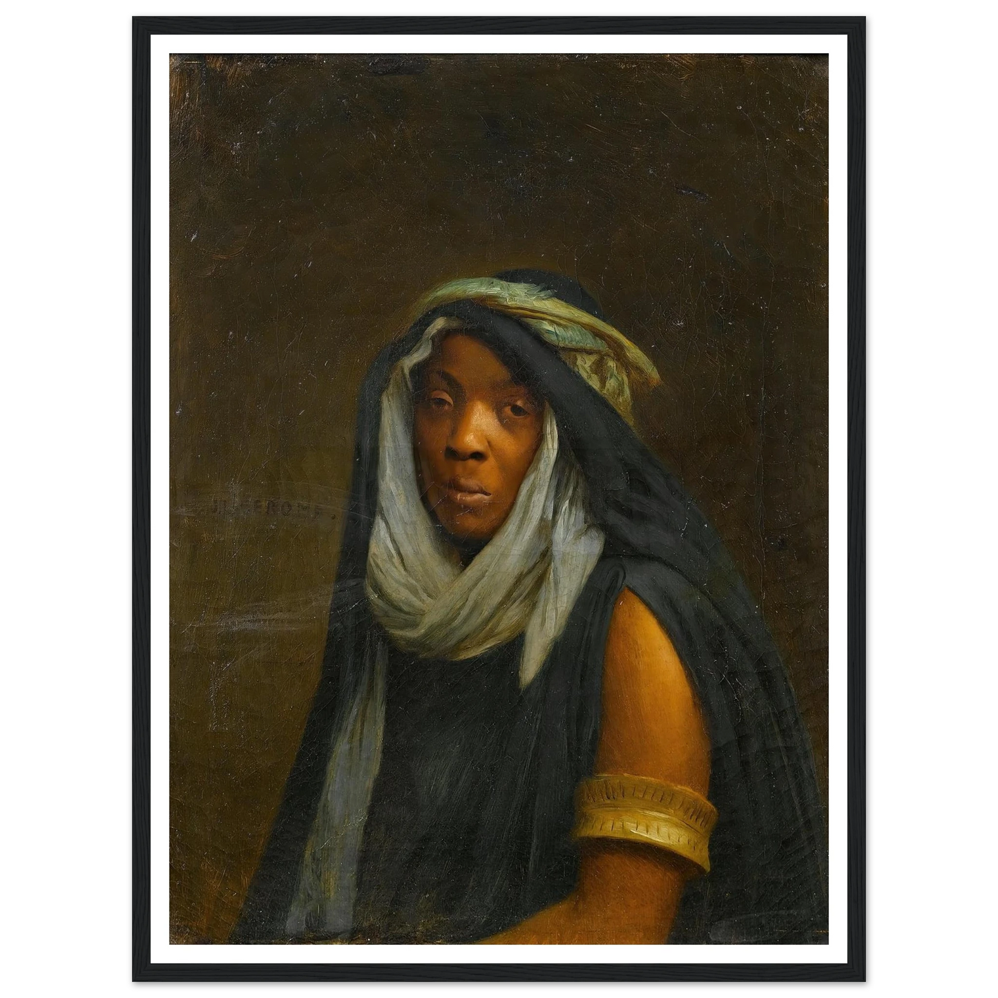 The black servant girl Art Print | Jean Leon Gerome - Framed Poster - 30x40 cm / 12x16″ - Black frame