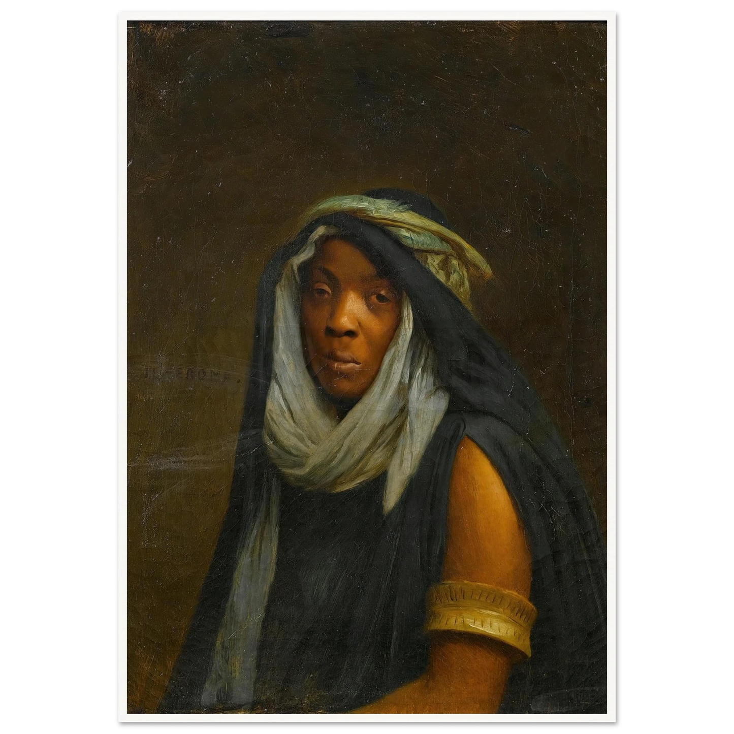 The black servant girl Art Print | Jean Leon Gerome - Framed Poster - 30x40 cm / 12x16″ - Black frame