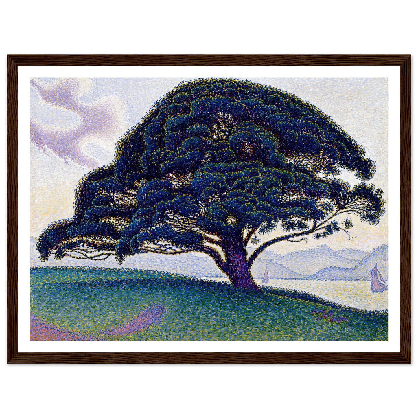 The Bonaventure Pine (1893) Art Print | Paul Signac - Framed Poster - 30x40 cm / 12x16″ - Black frame