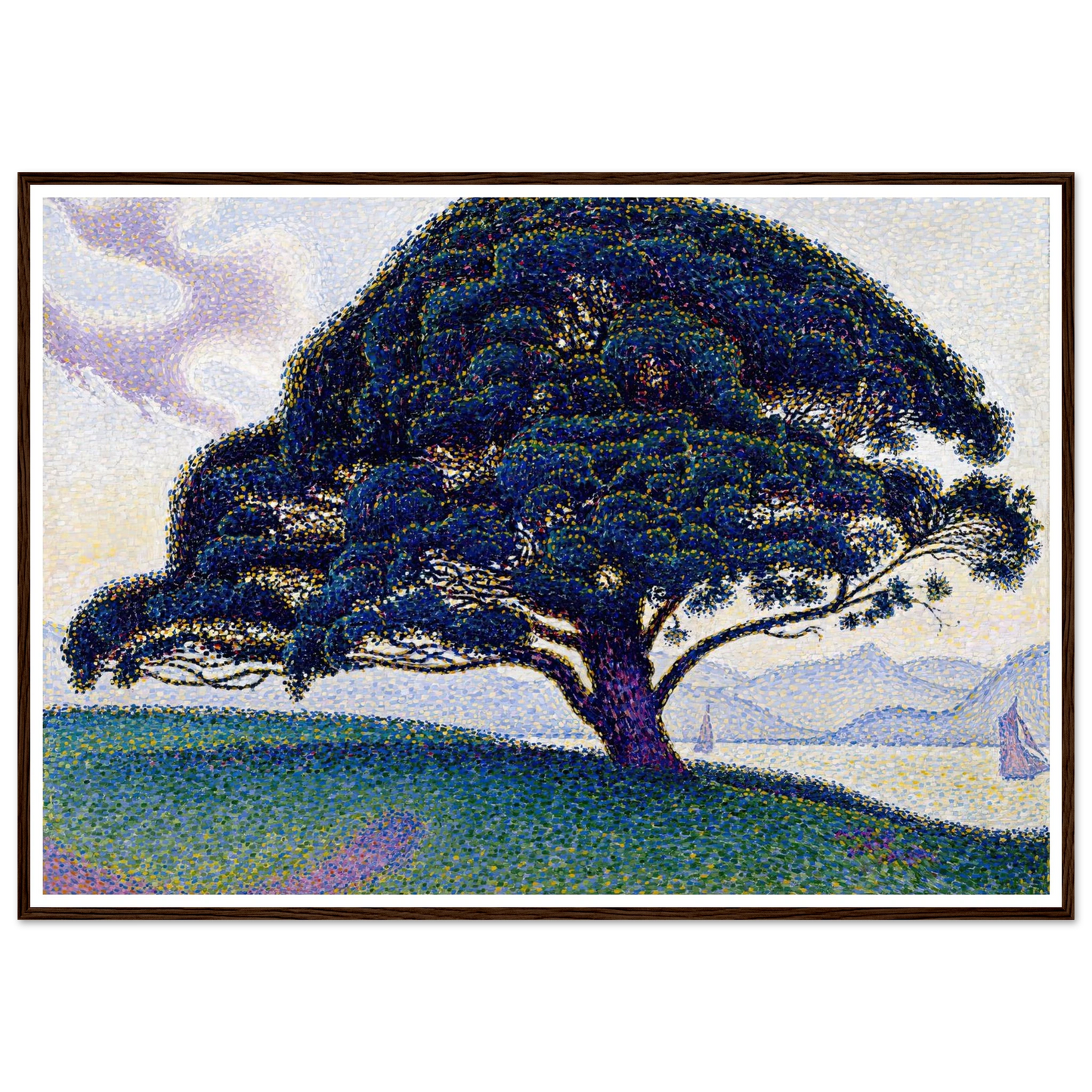 The Bonaventure Pine (1893) Art Print | Paul Signac - Framed Poster - 30x40 cm / 12x16″ - Black frame