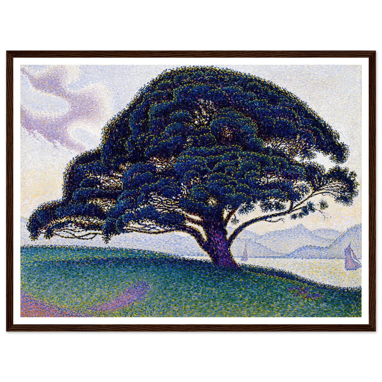 The Bonaventure Pine (1893) Art Print | Paul Signac - Framed Poster - 30x40 cm / 12x16″ - Black frame