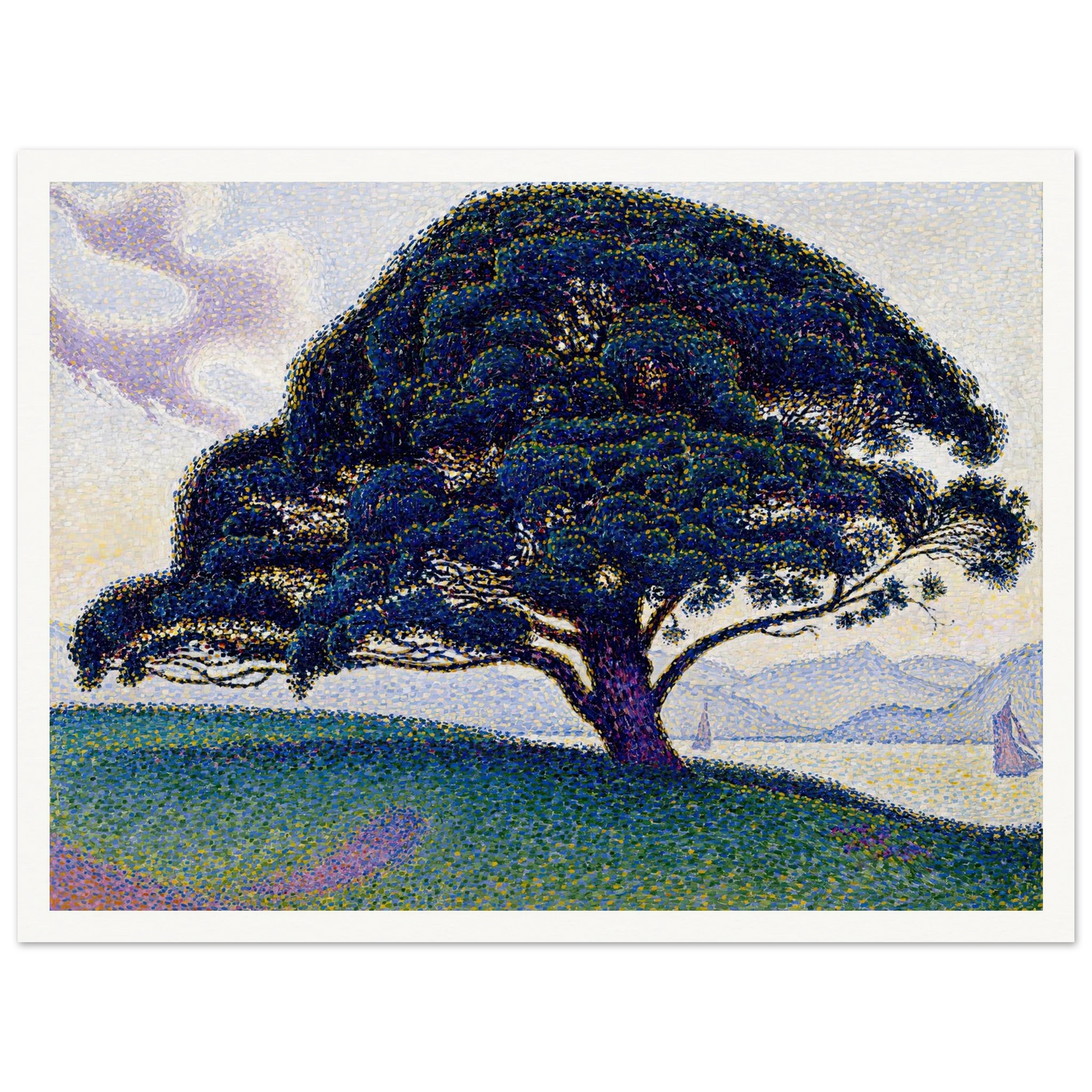 The Bonaventure Pine (1893) Art Print | Paul Signac - Framed Poster - 30x40 cm / 12x16″ - Black frame