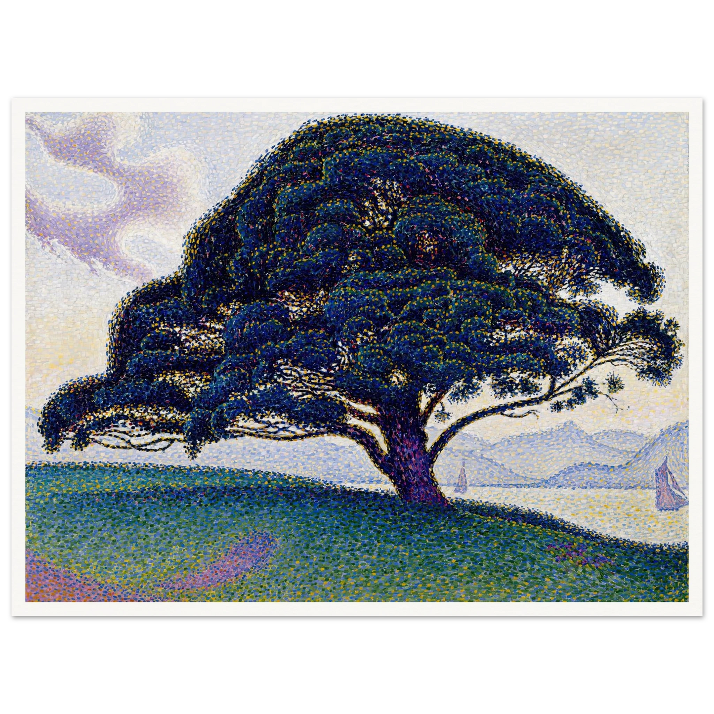 The Bonaventure Pine (1893) Art Print | Paul Signac - Framed Poster - 30x40 cm / 12x16″ - Black frame