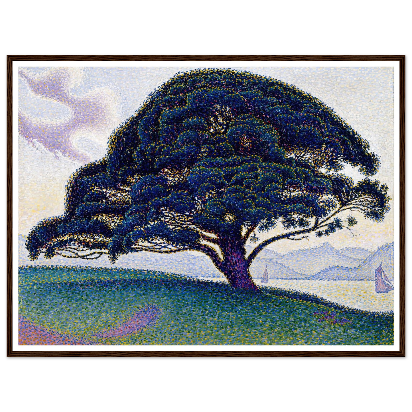 The Bonaventure Pine (1893) Art Print | Paul Signac - Framed Poster - 30x40 cm / 12x16″ - Black frame