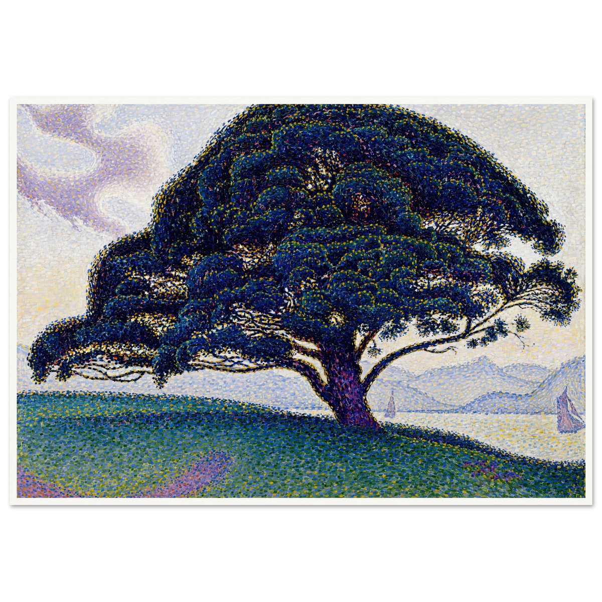 The Bonaventure Pine (1893) Art Print | Paul Signac - Framed Poster - 30x40 cm / 12x16″ - Black frame