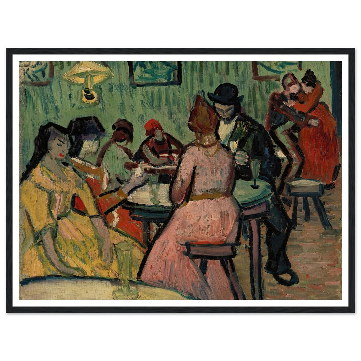 The Brothel (Le Lupanar) (1888) Art Print | Vincent van Gogh - Framed Poster - 30x40 cm / 12x16″ - Black frame
