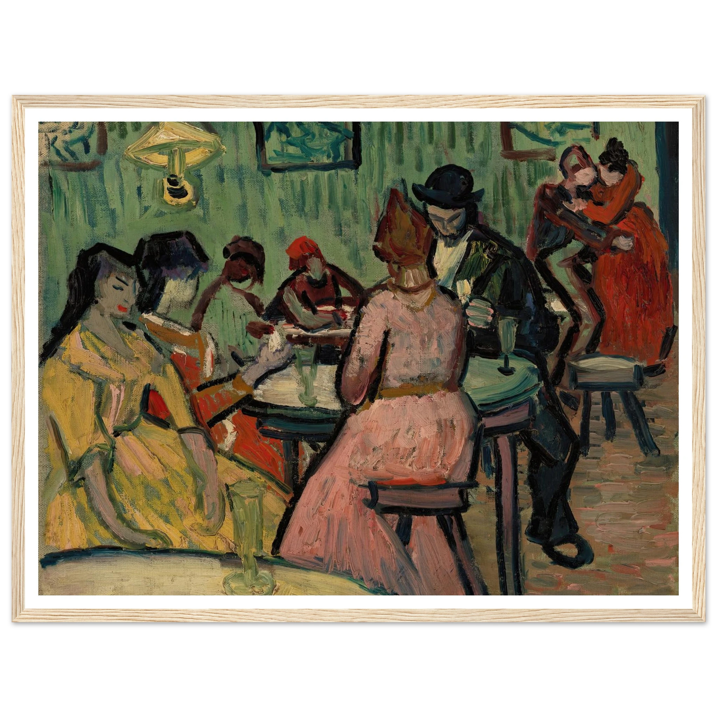 The Brothel (Le Lupanar) (1888) Art Print | Vincent van Gogh - Framed Poster - 30x40 cm / 12x16″ - Black frame