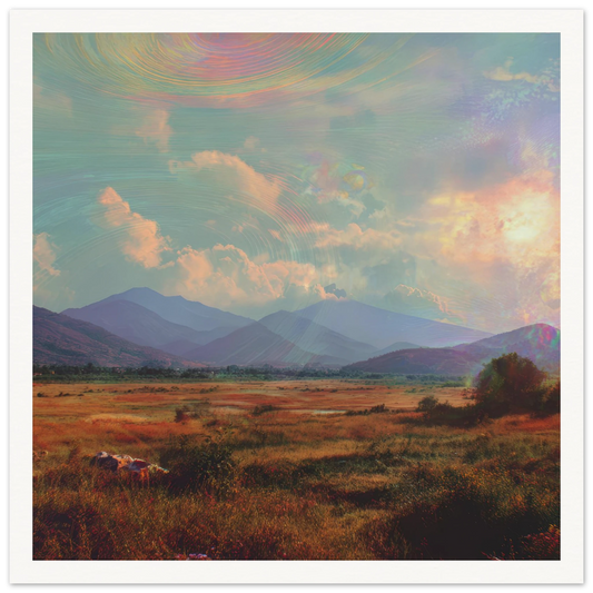 The Celestial Vista - Framed Poster - 30x30 cm / 12x12″ - Black frame