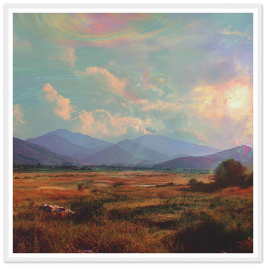 The Celestial Vista - Framed Poster - 30x30 cm / 12x12″ - Black frame