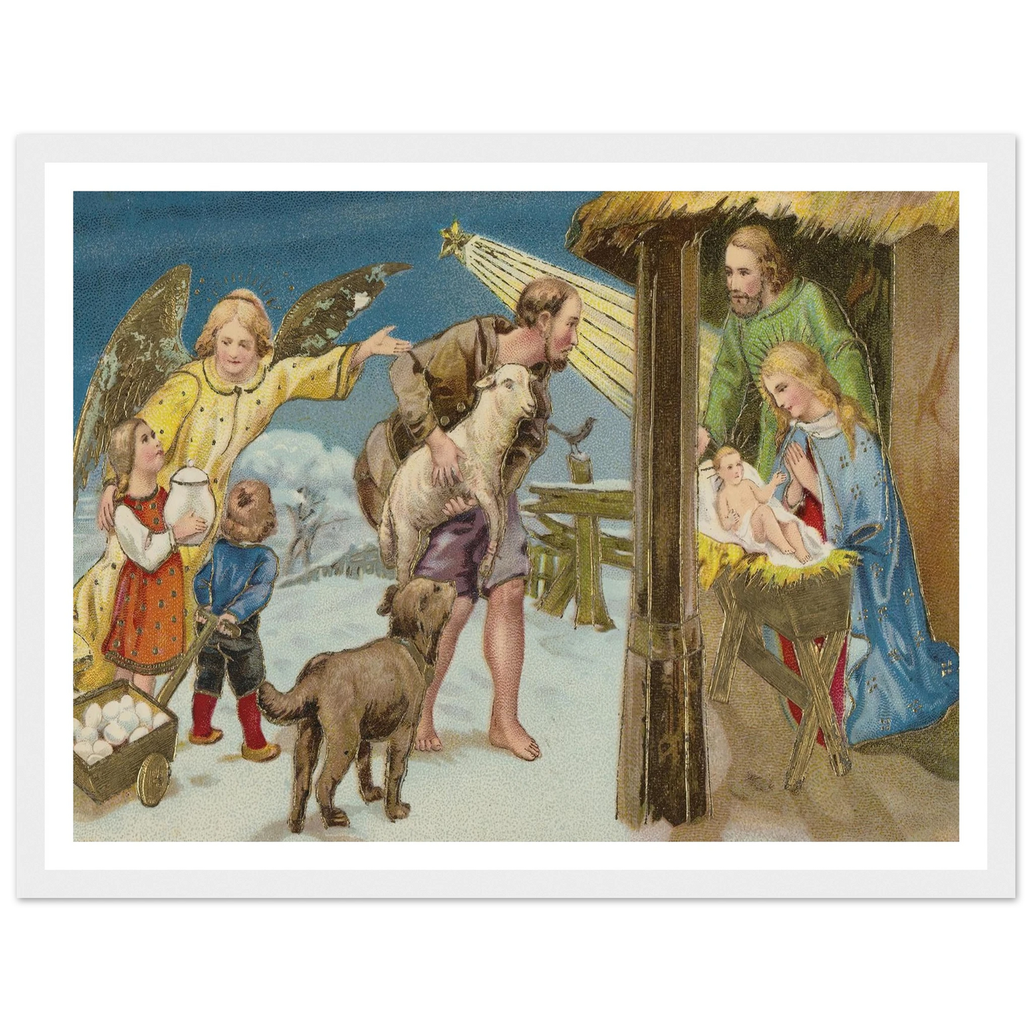 The Christmas Gospel - Framed Poster - 30x40 cm / 12x16″ - Black frame