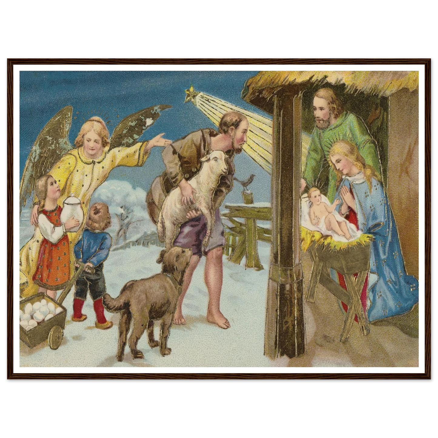 The Christmas Gospel - Framed Poster - 30x40 cm / 12x16″ - Black frame