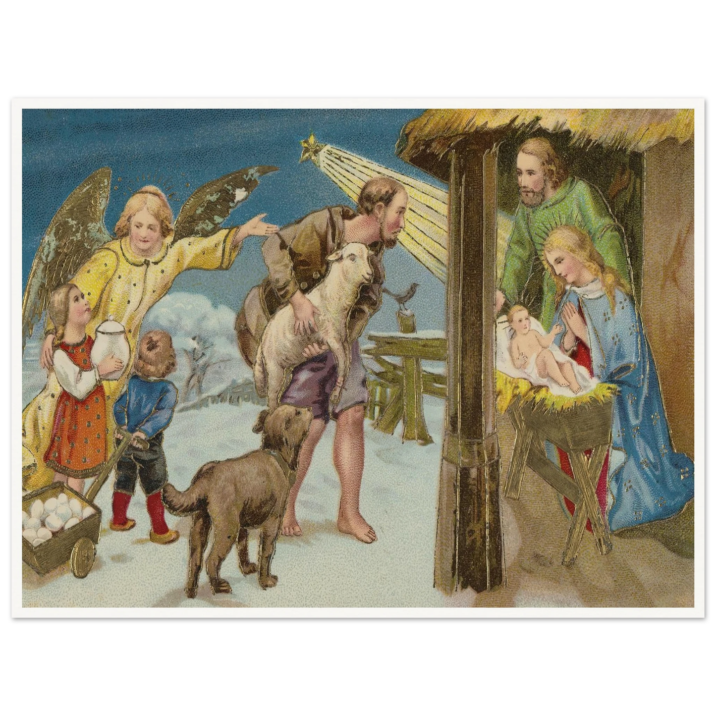 The Christmas Gospel - Framed Poster - 30x40 cm / 12x16″ - Black frame