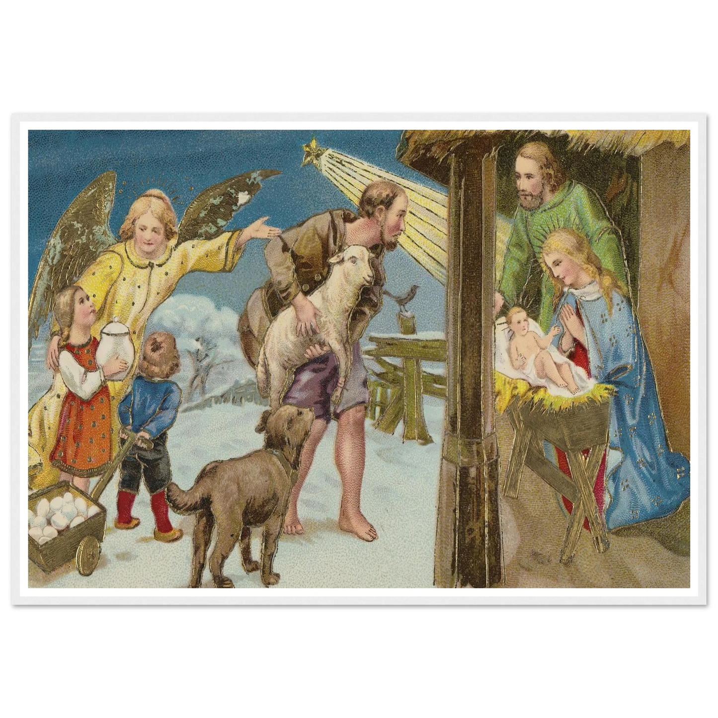 The Christmas Gospel - Framed Poster - 30x40 cm / 12x16″ - Black frame