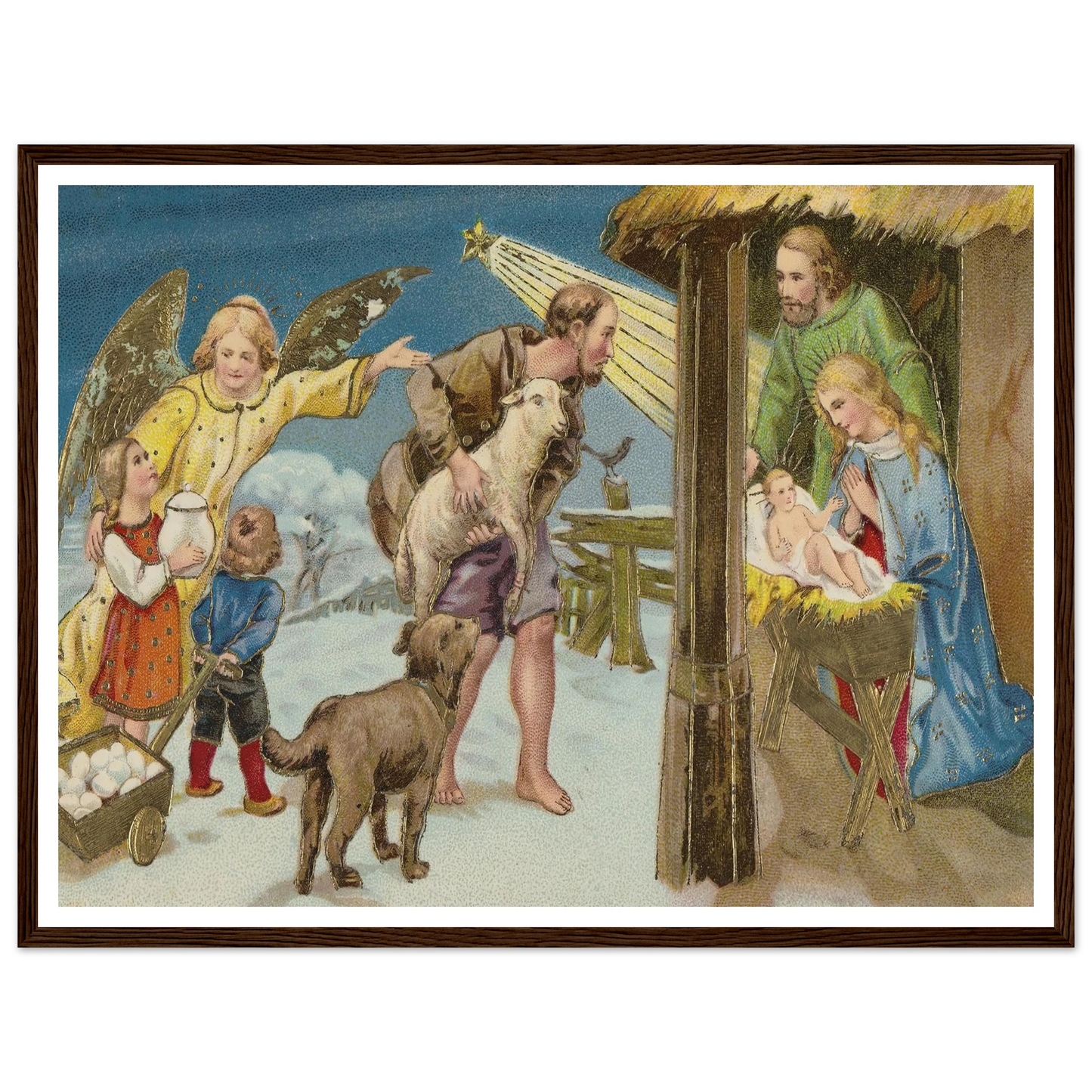 The Christmas Gospel - Framed Poster - 30x40 cm / 12x16″ - Black frame