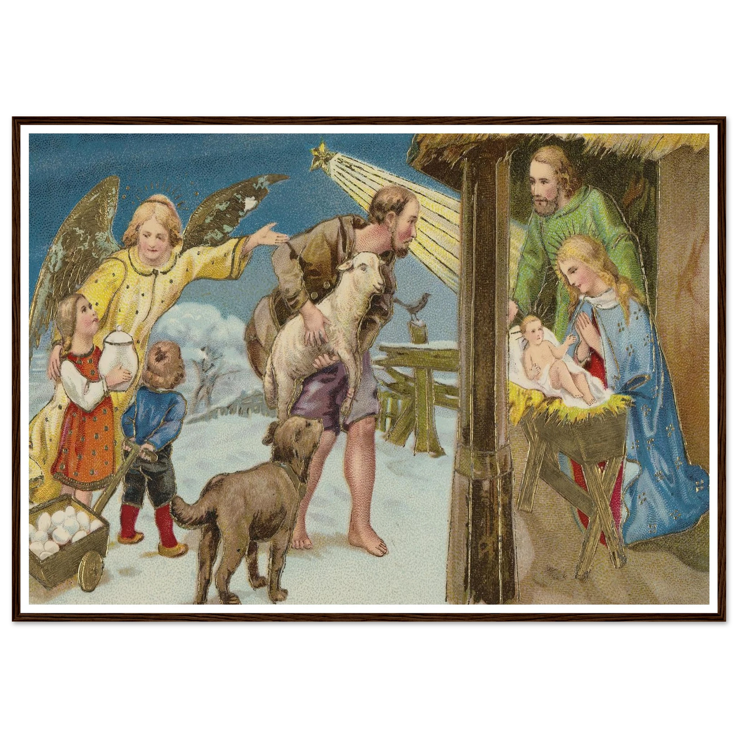 The Christmas Gospel - Framed Poster - 30x40 cm / 12x16″ - Black frame