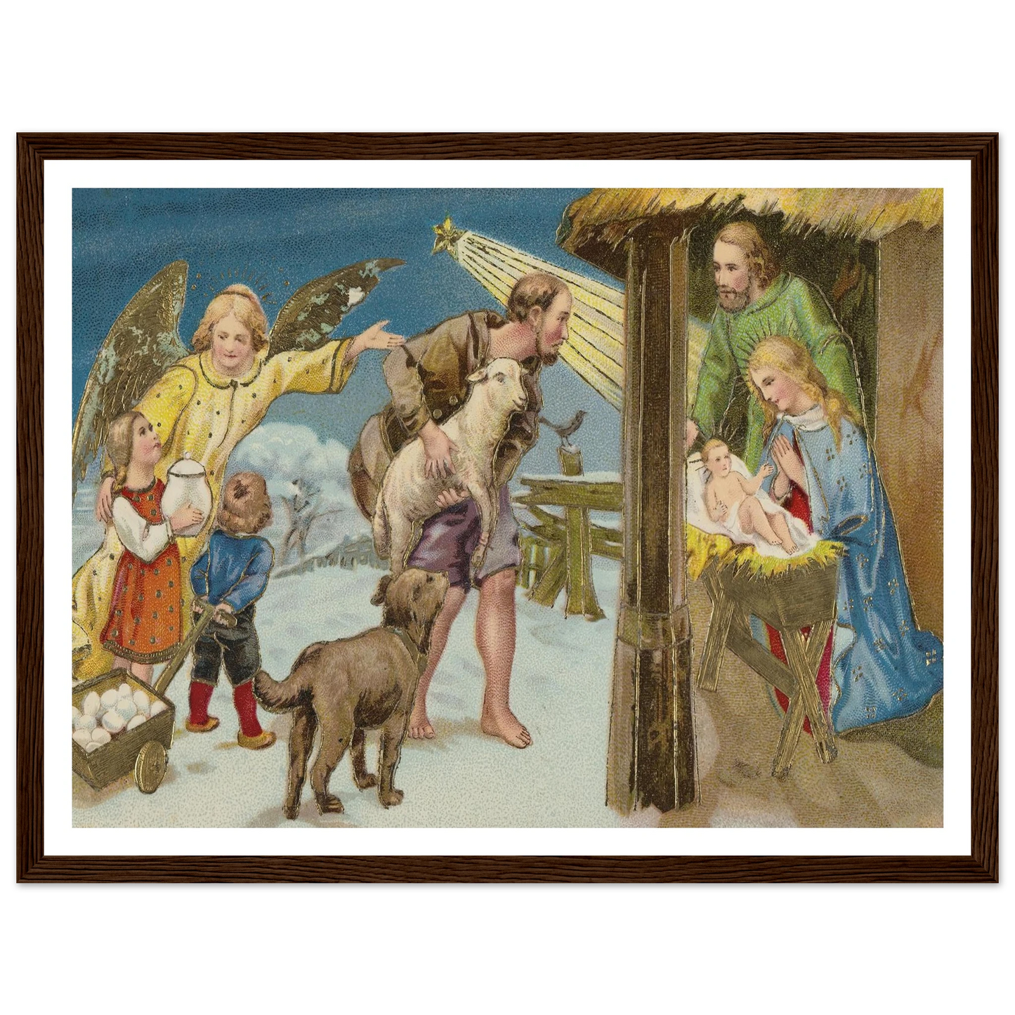 The Christmas Gospel - Framed Poster - 30x40 cm / 12x16″ - Black frame