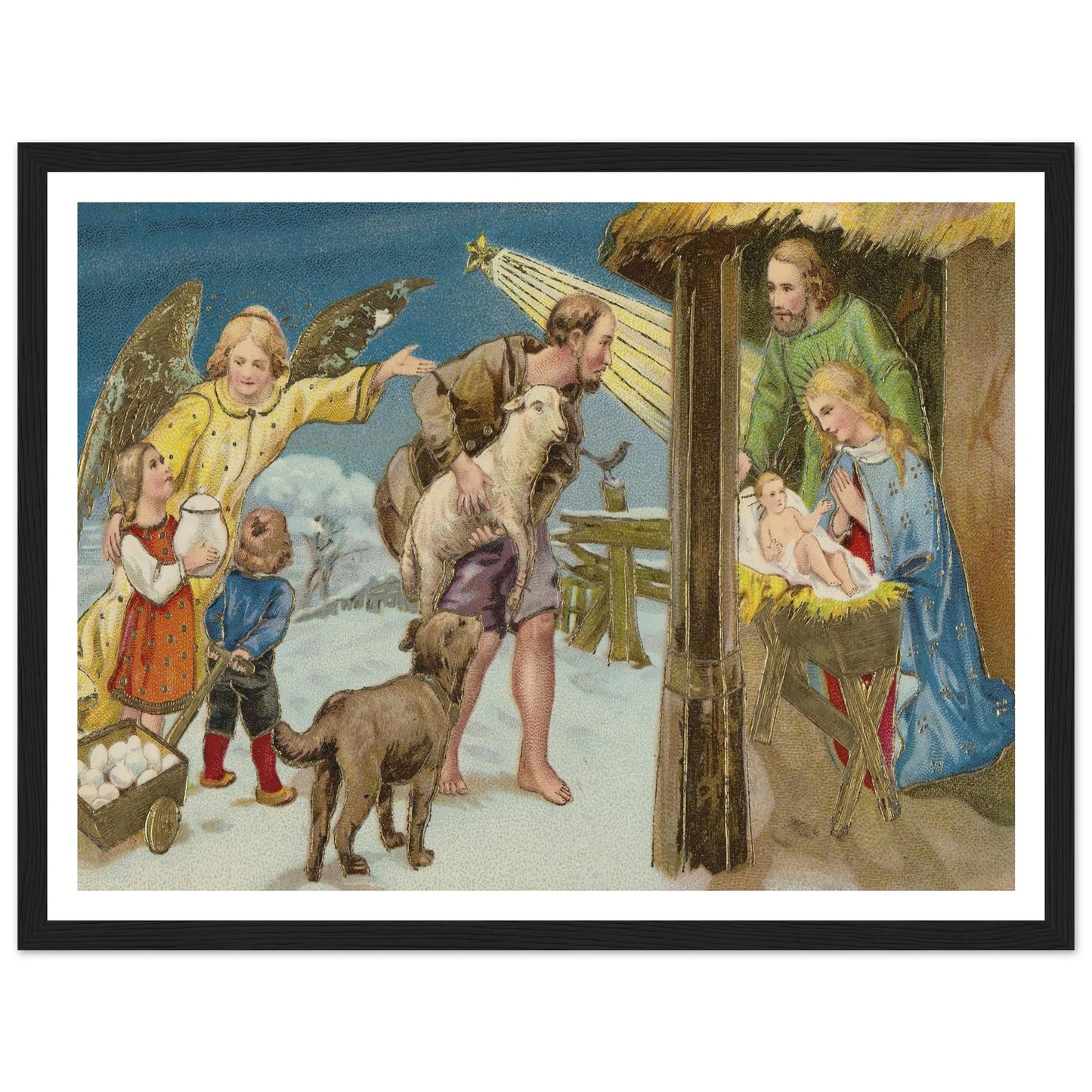 The Christmas Gospel - Framed Poster - 30x40 cm / 12x16″ - Black frame