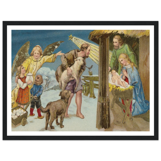 The Christmas Gospel - Framed Poster - 30x40 cm / 12x16″ - Black frame