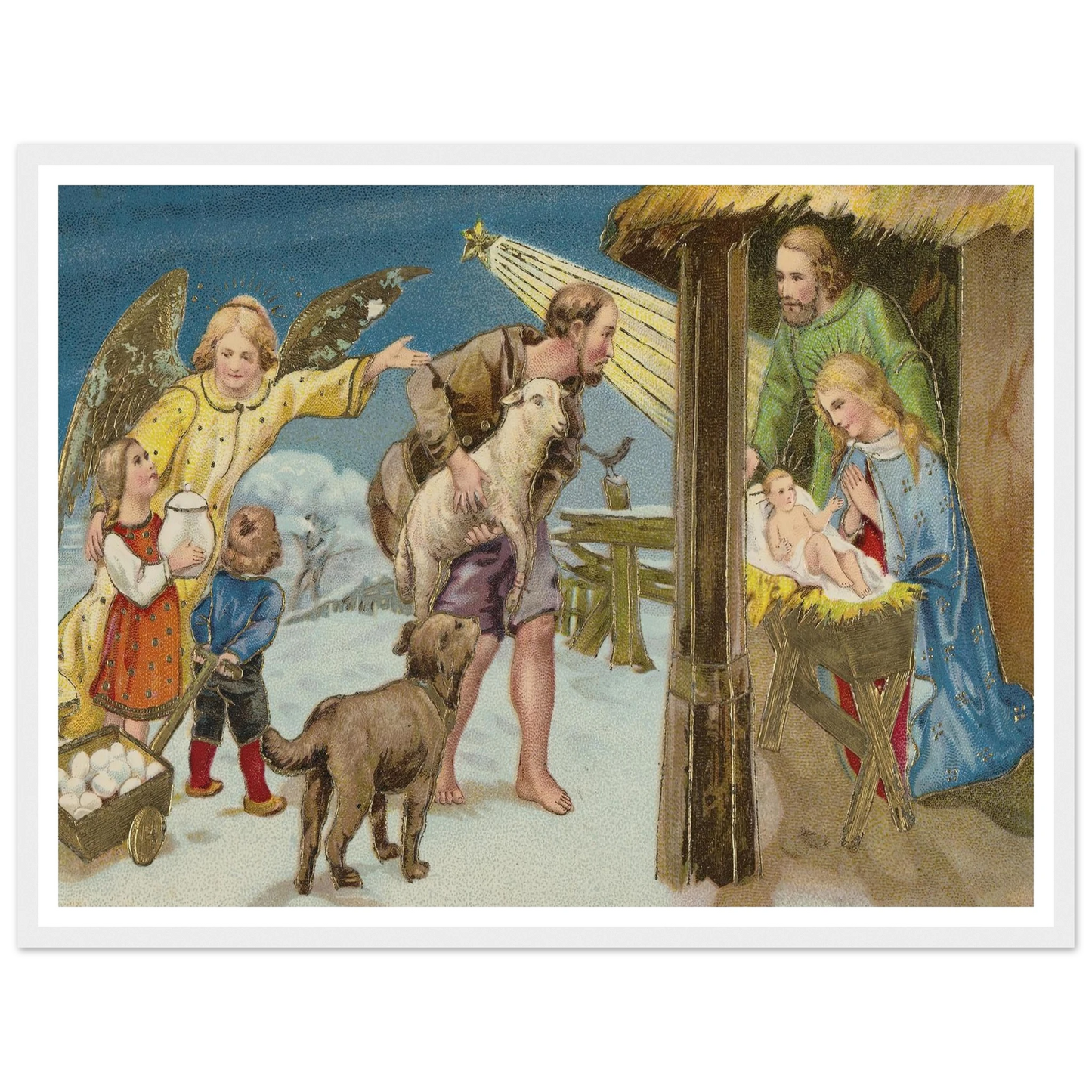 The Christmas Gospel - Framed Poster - 30x40 cm / 12x16″ - Black frame