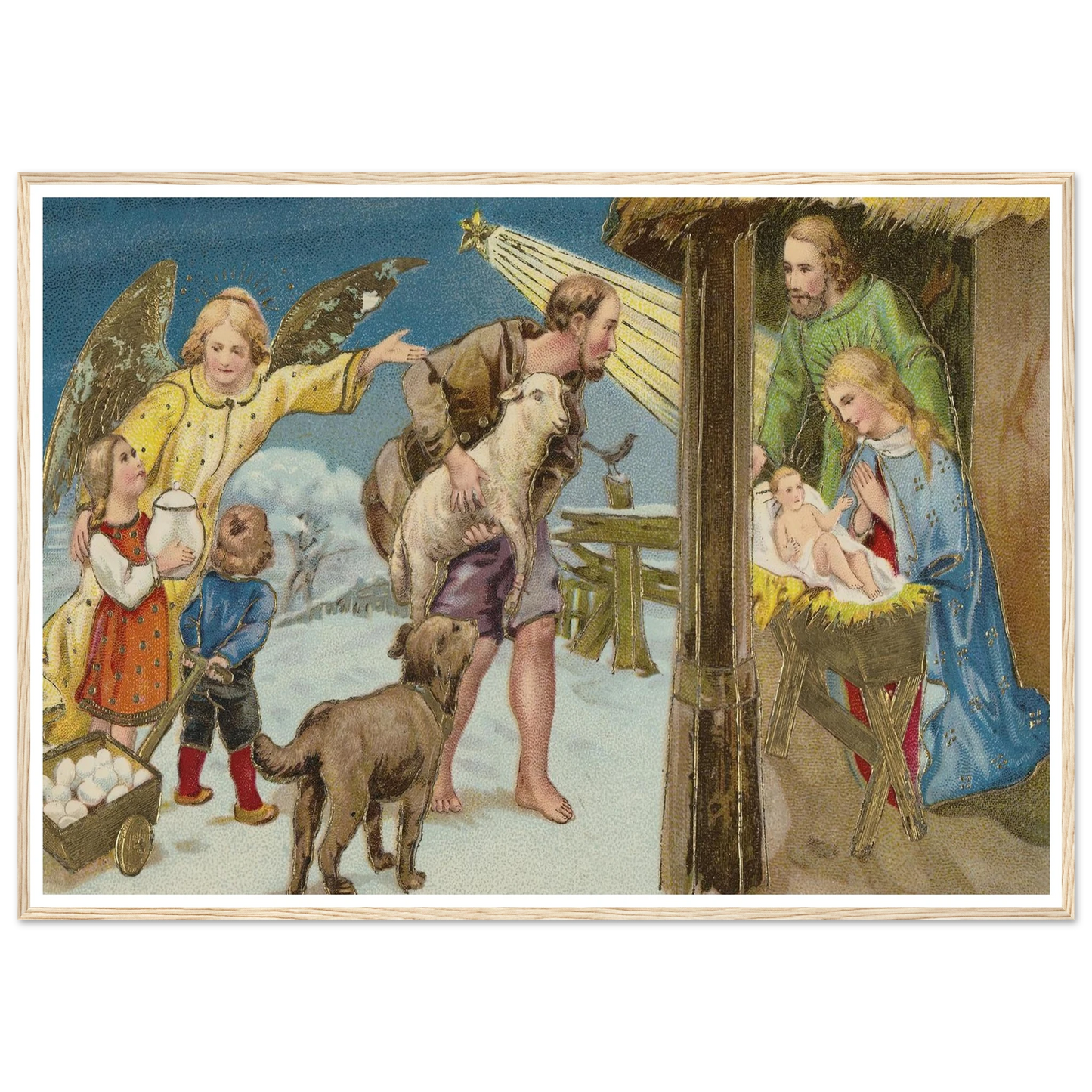 The Christmas Gospel - Framed Poster - 30x40 cm / 12x16″ - Black frame