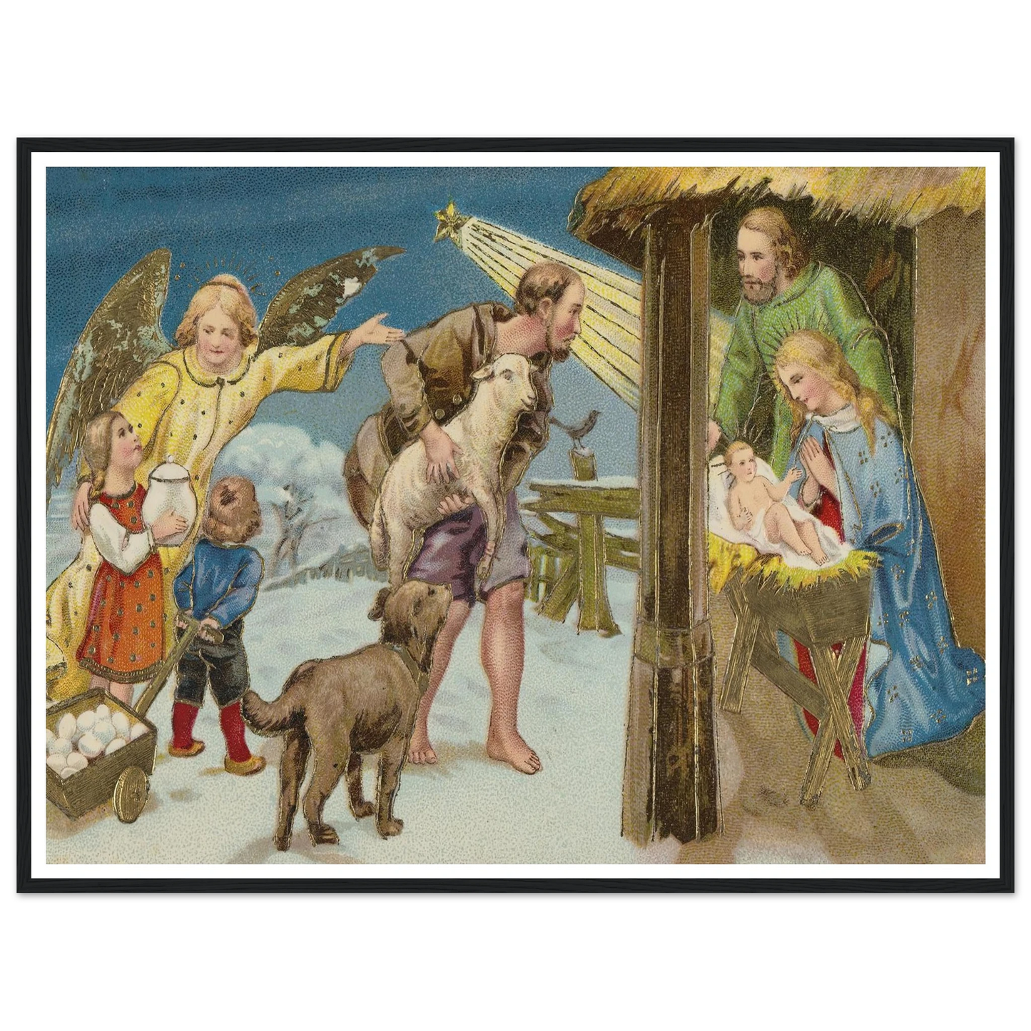 The Christmas Gospel - Framed Poster - 30x40 cm / 12x16″ - Black frame