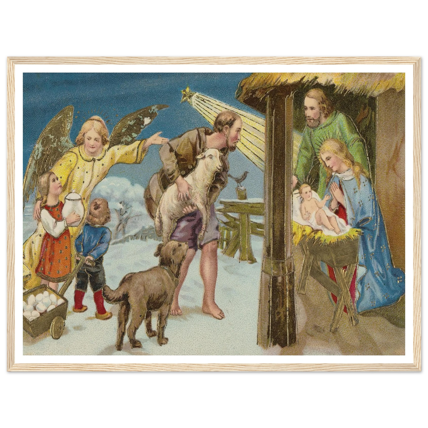 The Christmas Gospel - Framed Poster - 30x40 cm / 12x16″ - Black frame