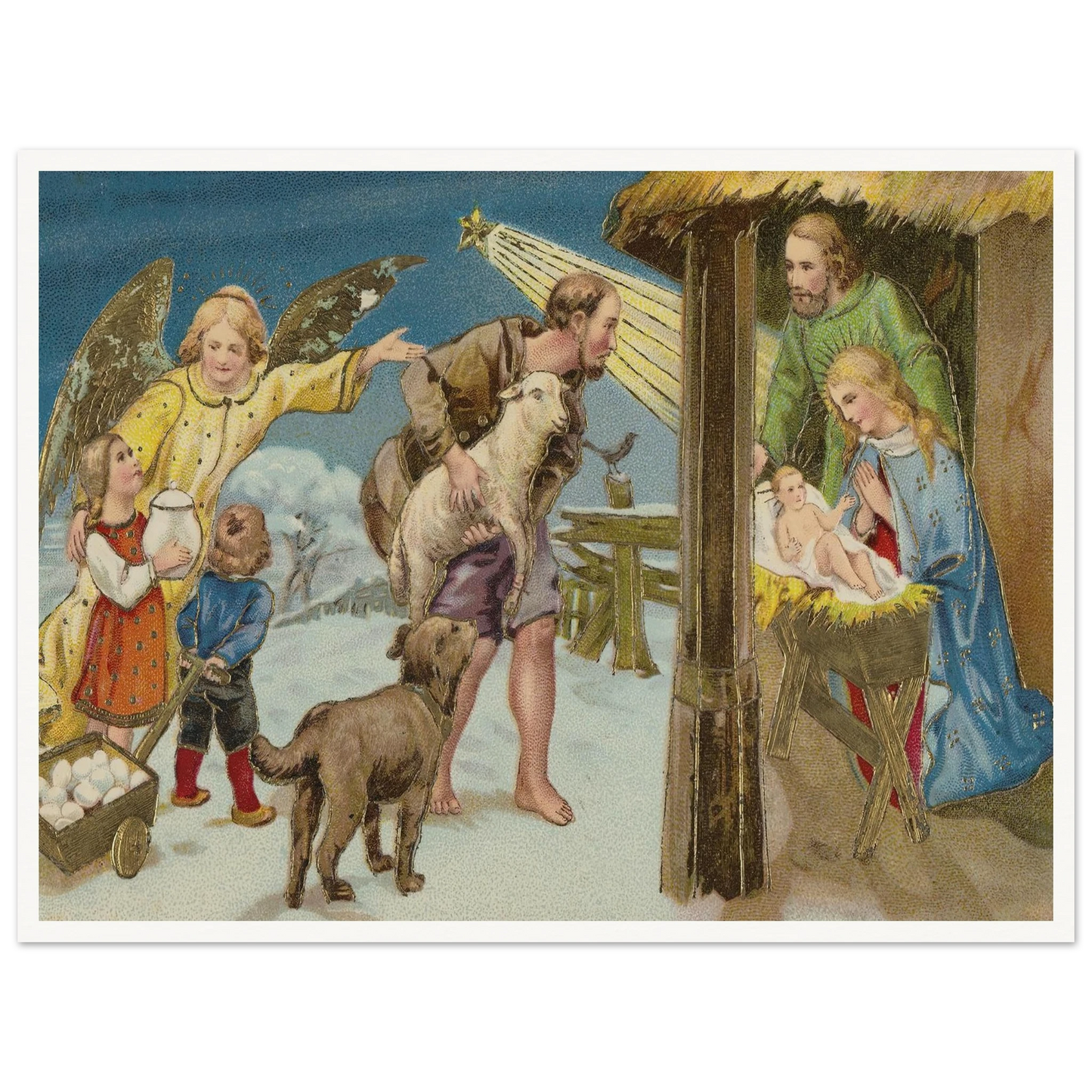 The Christmas Gospel - Framed Poster - 30x40 cm / 12x16″ - Black frame