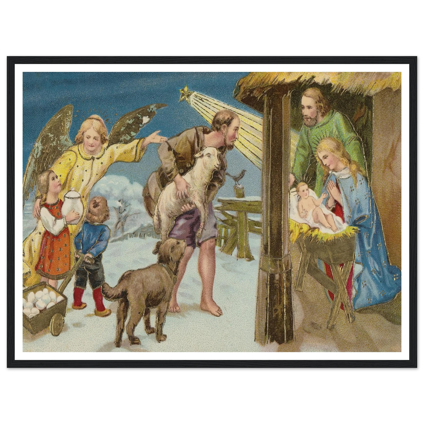 The Christmas Gospel - Framed Poster - 30x40 cm / 12x16″ - Black frame