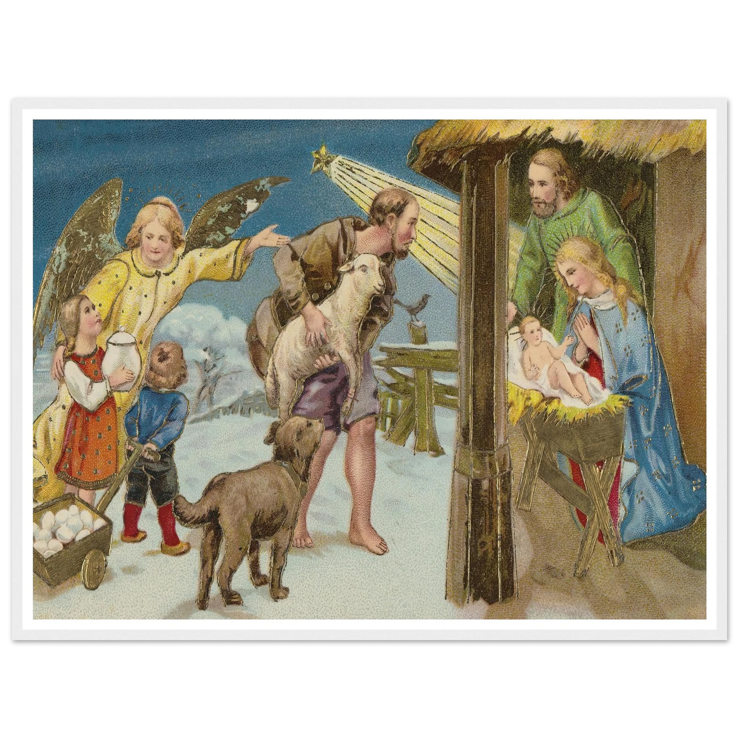 The Christmas Gospel - Framed Poster - 30x40 cm / 12x16″ - Black frame