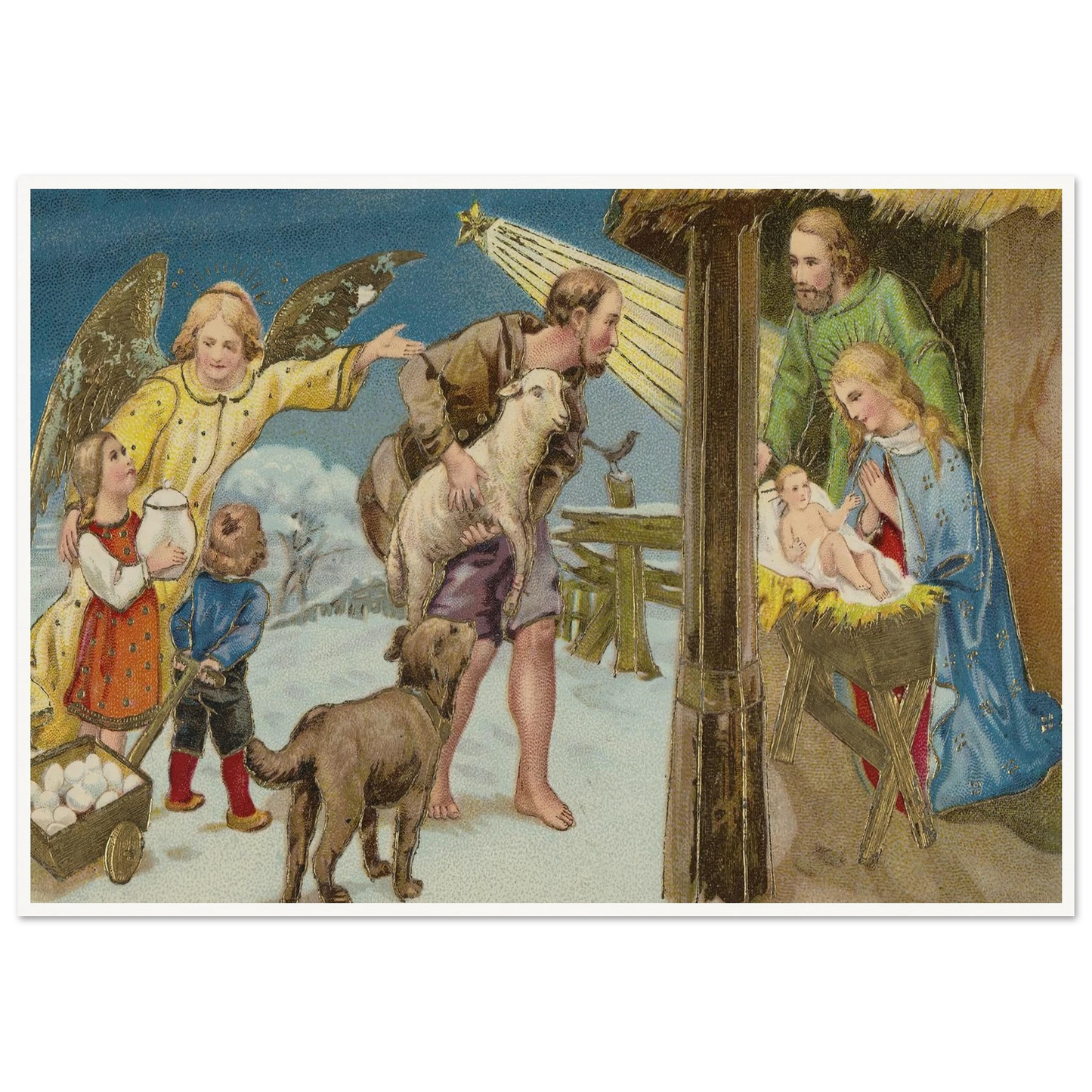 The Christmas Gospel - Framed Poster - 30x40 cm / 12x16″ - Black frame