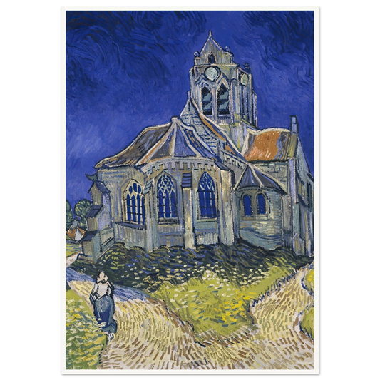 The Church in Auvers-sur-Oise, View from the Chevet (1890) Art Print | Vincent van Gogh - Framed Poster - 30x40 cm / 12x16″ - Black frame