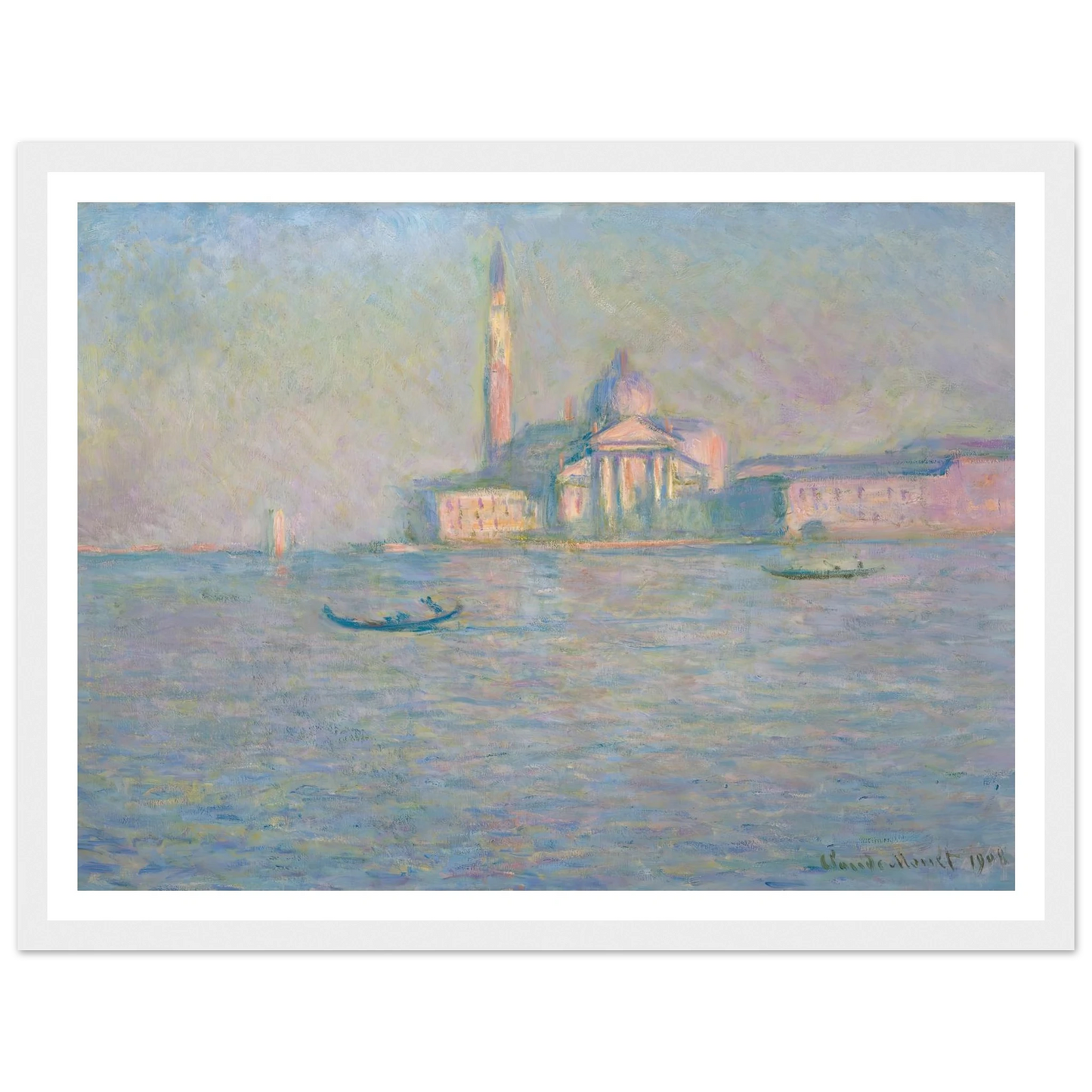 The Church of San Giorgio Maggiore, Venice (1908) Art Print | Claude Monet - Framed Poster - 30x40 cm / 12x16″ - Black frame