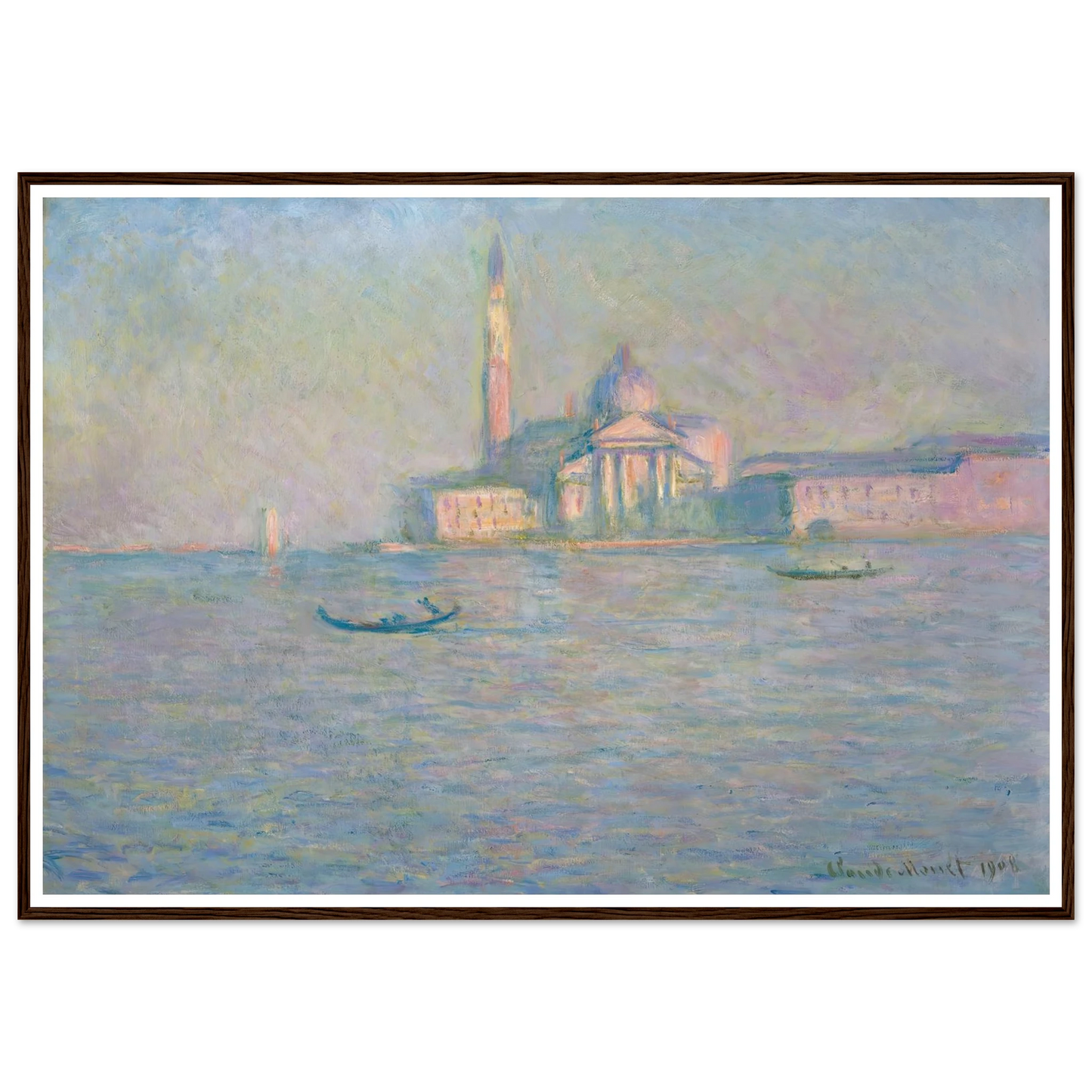 The Church of San Giorgio Maggiore, Venice (1908) Art Print | Claude Monet - Framed Poster - 30x40 cm / 12x16″ - Black frame