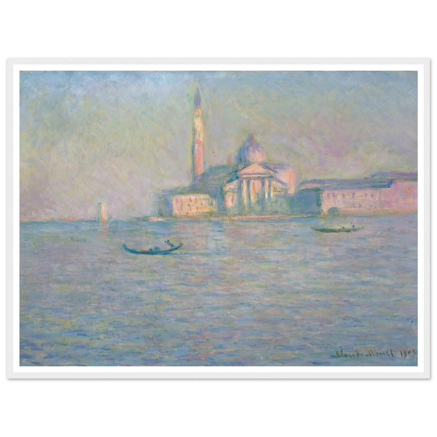The Church of San Giorgio Maggiore, Venice (1908) Art Print | Claude Monet - Framed Poster - 30x40 cm / 12x16″ - Black frame