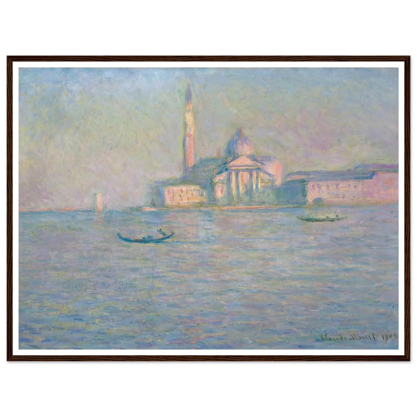 The Church of San Giorgio Maggiore, Venice (1908) Art Print | Claude Monet - Framed Poster - 30x40 cm / 12x16″ - Black frame