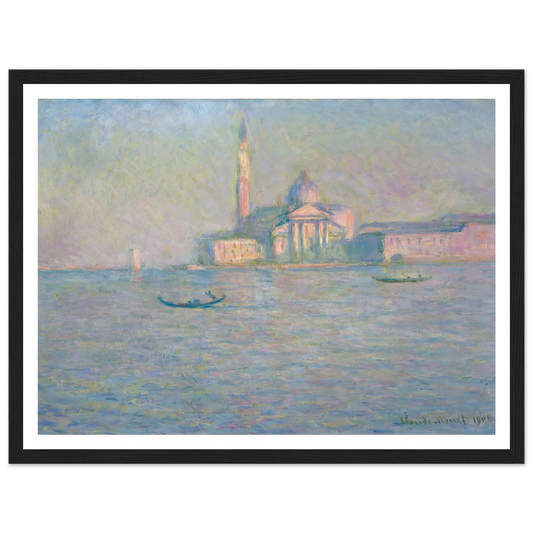 The Church of San Giorgio Maggiore, Venice (1908) Art Print | Claude Monet - Framed Poster - 30x40 cm / 12x16″ - Black frame