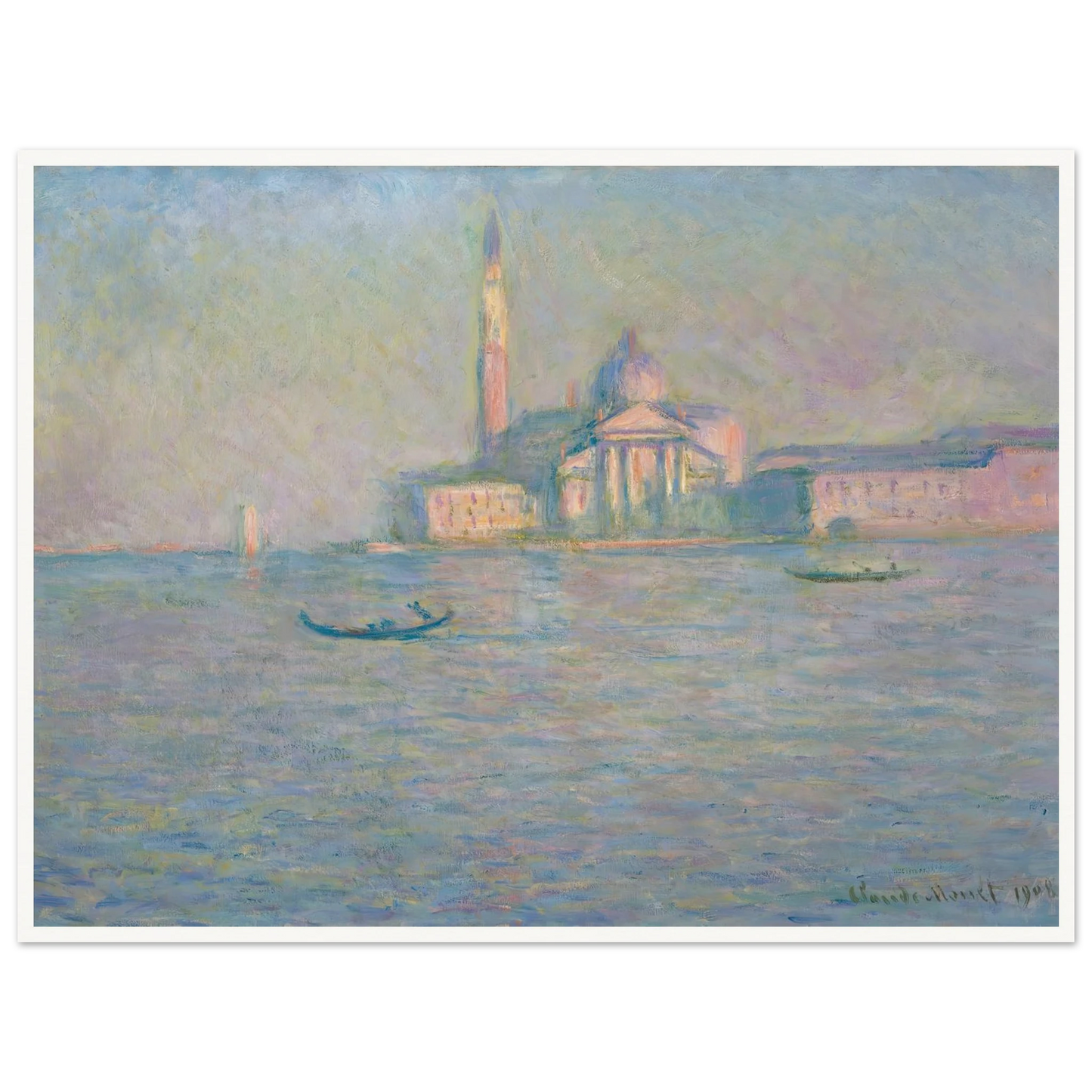 The Church of San Giorgio Maggiore, Venice (1908) Art Print | Claude Monet - Framed Poster - 30x40 cm / 12x16″ - Black frame
