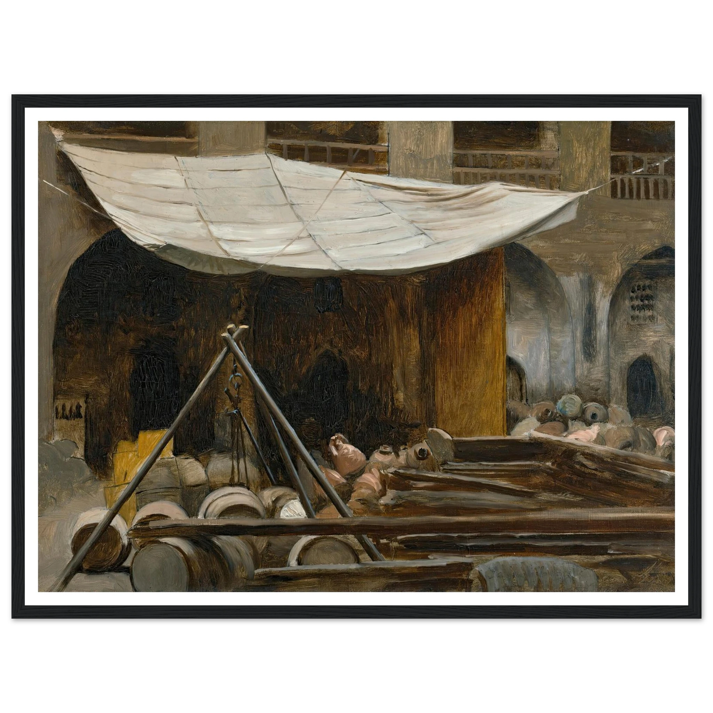 The Citadel, Acre Art Print | Jean Leon Gerome - Framed Poster - 30x40 cm / 12x16″ - Black frame