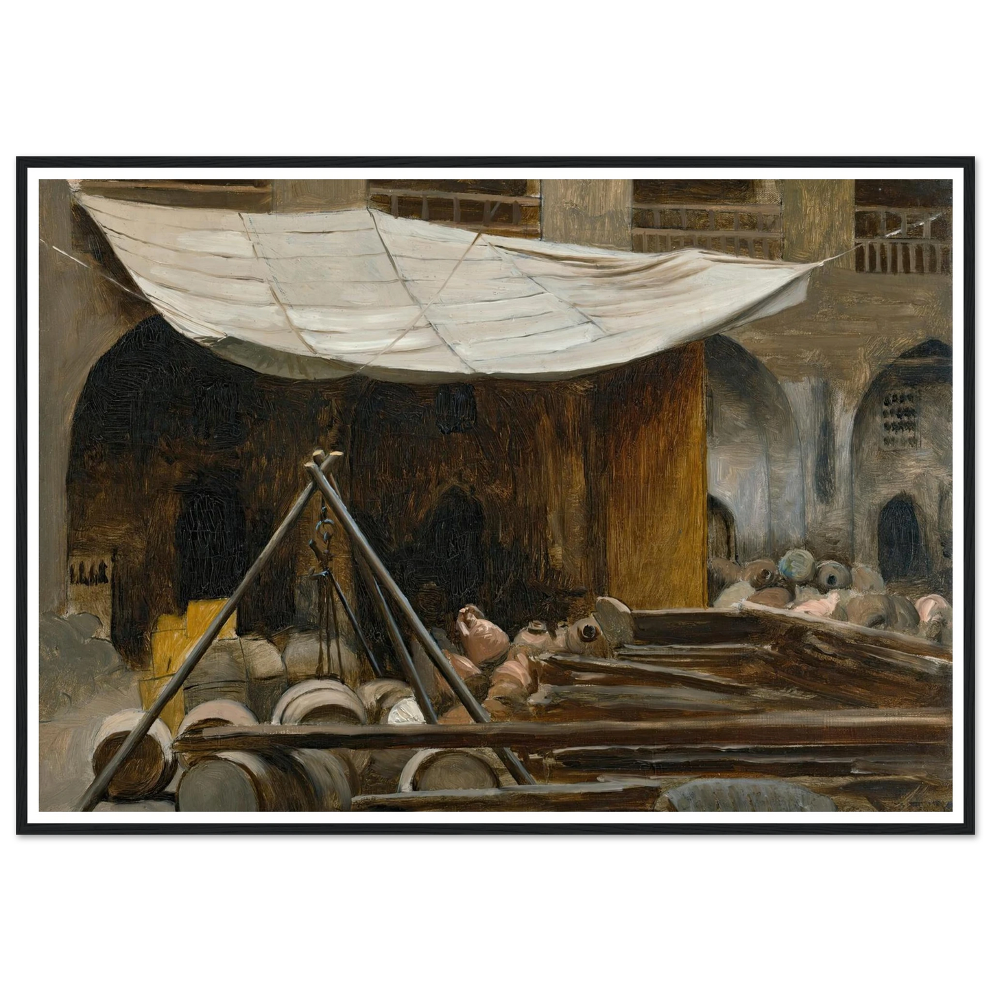 The Citadel, Acre Art Print | Jean Leon Gerome - Framed Poster - 30x40 cm / 12x16″ - Black frame