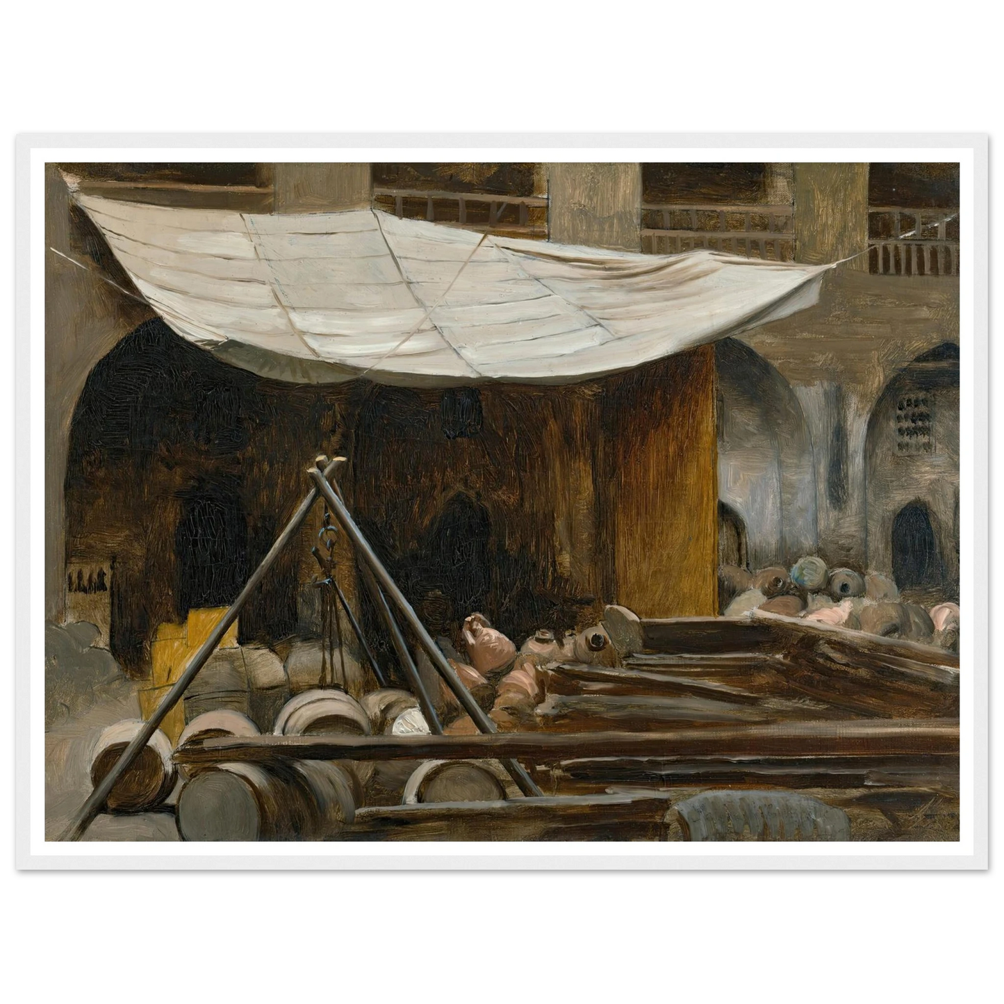 The Citadel, Acre Art Print | Jean Leon Gerome - Framed Poster - 30x40 cm / 12x16″ - Black frame