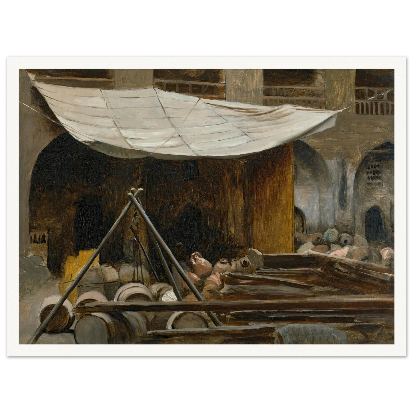 The Citadel, Acre Art Print | Jean Leon Gerome - Framed Poster - 30x40 cm / 12x16″ - Black frame