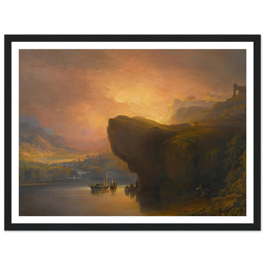 The City Of God And The Waters Of Life Art Print | John Martin - Framed Poster - 30x40 cm / 12x16″ - Black frame