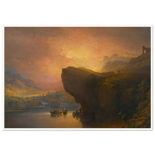 The City Of God And The Waters Of Life Art Print | John Martin - Framed Poster - 30x40 cm / 12x16″ - Black frame